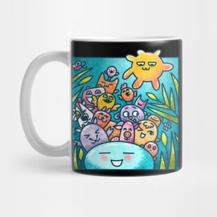 Farmers doodling funny animals Mug